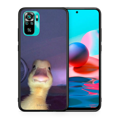 Θήκη Xiaomi Redmi Note 10 Meme Duck από τη Smartfits με σχέδιο στο πίσω μέρος και μαύρο περίβλημα | Xiaomi Redmi Note 10 Meme Duck case with colorful back and black bezels