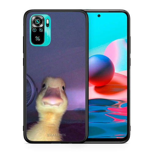 Θήκη Xiaomi Redmi Note 10 Meme Duck από τη Smartfits με σχέδιο στο πίσω μέρος και μαύρο περίβλημα | Xiaomi Redmi Note 10 Meme Duck case with colorful back and black bezels