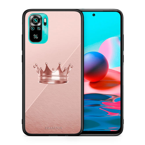 Θήκη Xiaomi Redmi Note 10 Crown Minimal από τη Smartfits με σχέδιο στο πίσω μέρος και μαύρο περίβλημα | Xiaomi Redmi Note 10 Crown Minimal case with colorful back and black bezels