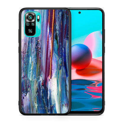 Θήκη Xiaomi Redmi Note 10 Winter Paint από τη Smartfits με σχέδιο στο πίσω μέρος και μαύρο περίβλημα | Xiaomi Redmi Note 10 Winter Paint case with colorful back and black bezels