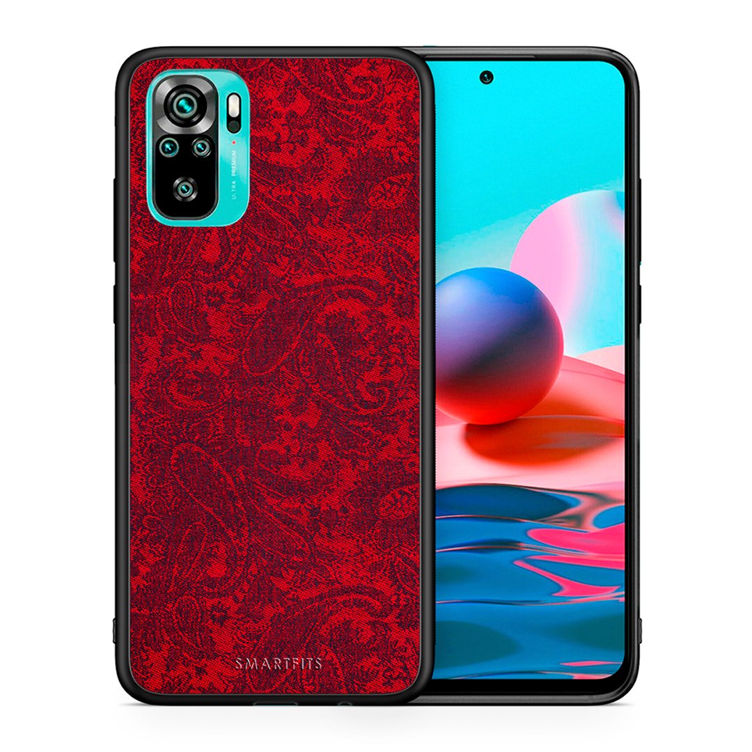 Θήκη Xiaomi Redmi Note 10 Paisley Cashmere από τη Smartfits με σχέδιο στο πίσω μέρος και μαύρο περίβλημα | Xiaomi Redmi Note 10 Paisley Cashmere case with colorful back and black bezels