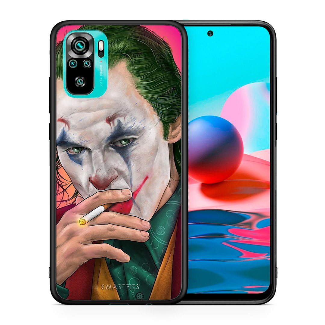 Θήκη Xiaomi Redmi Note 10 JokesOnU PopArt από τη Smartfits με σχέδιο στο πίσω μέρος και μαύρο περίβλημα | Xiaomi Redmi Note 10 JokesOnU PopArt case with colorful back and black bezels