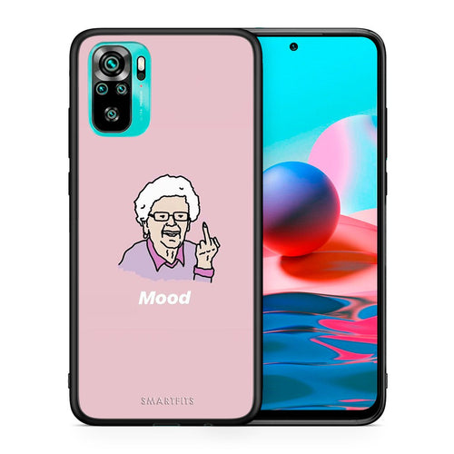 Θήκη Xiaomi Redmi Note 10 Mood PopArt από τη Smartfits με σχέδιο στο πίσω μέρος και μαύρο περίβλημα | Xiaomi Redmi Note 10 Mood PopArt case with colorful back and black bezels