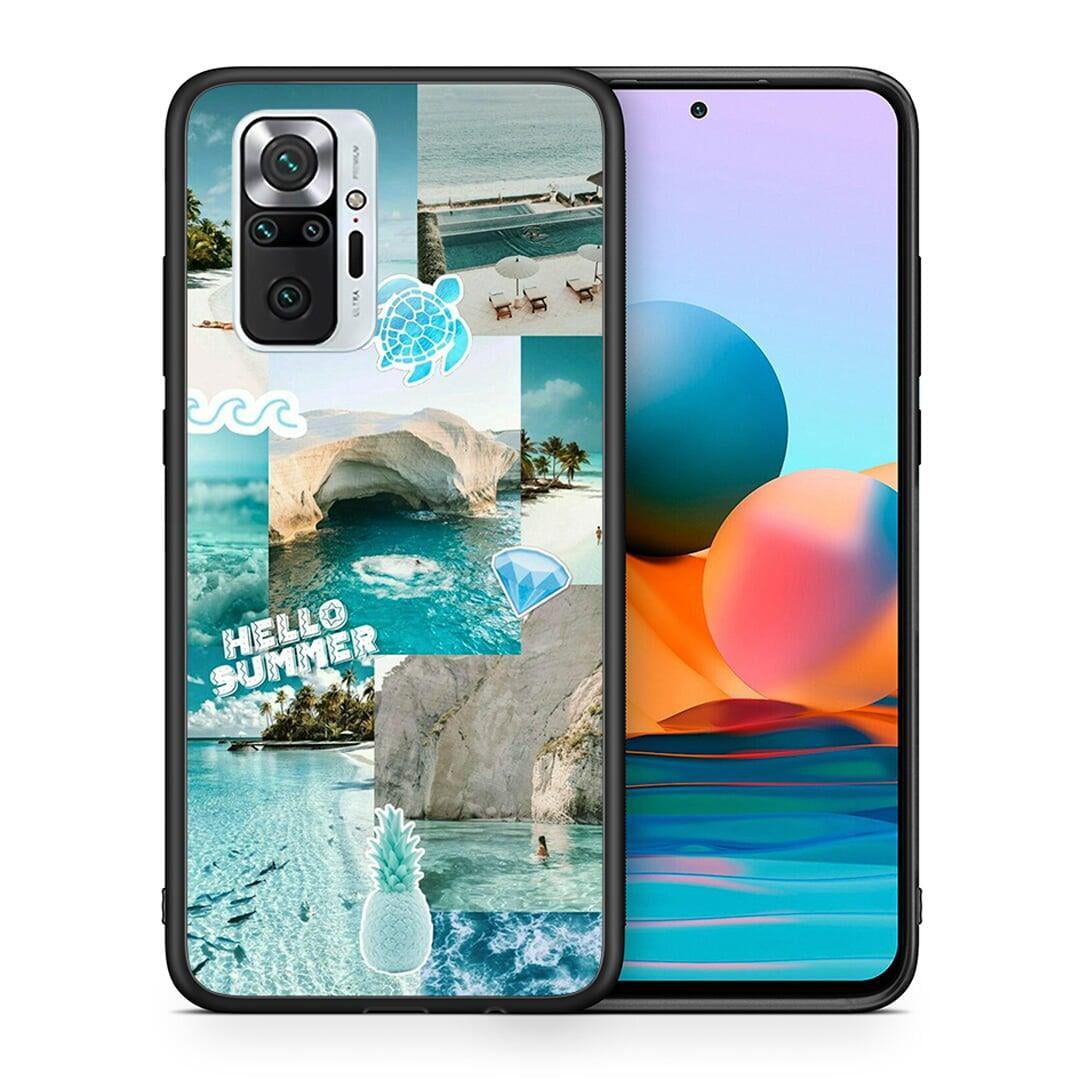 Θήκη Xiaomi Redmi Note 10 Pro Aesthetic Summer από τη Smartfits με σχέδιο στο πίσω μέρος και μαύρο περίβλημα | Xiaomi Redmi Note 10 Pro Aesthetic Summer case with colorful back and black bezels