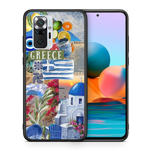 Θήκη Xiaomi Redmi Note 10 Pro All Greek από τη Smartfits με σχέδιο στο πίσω μέρος και μαύρο περίβλημα | Xiaomi Redmi Note 10 Pro All Greek case with colorful back and black bezels