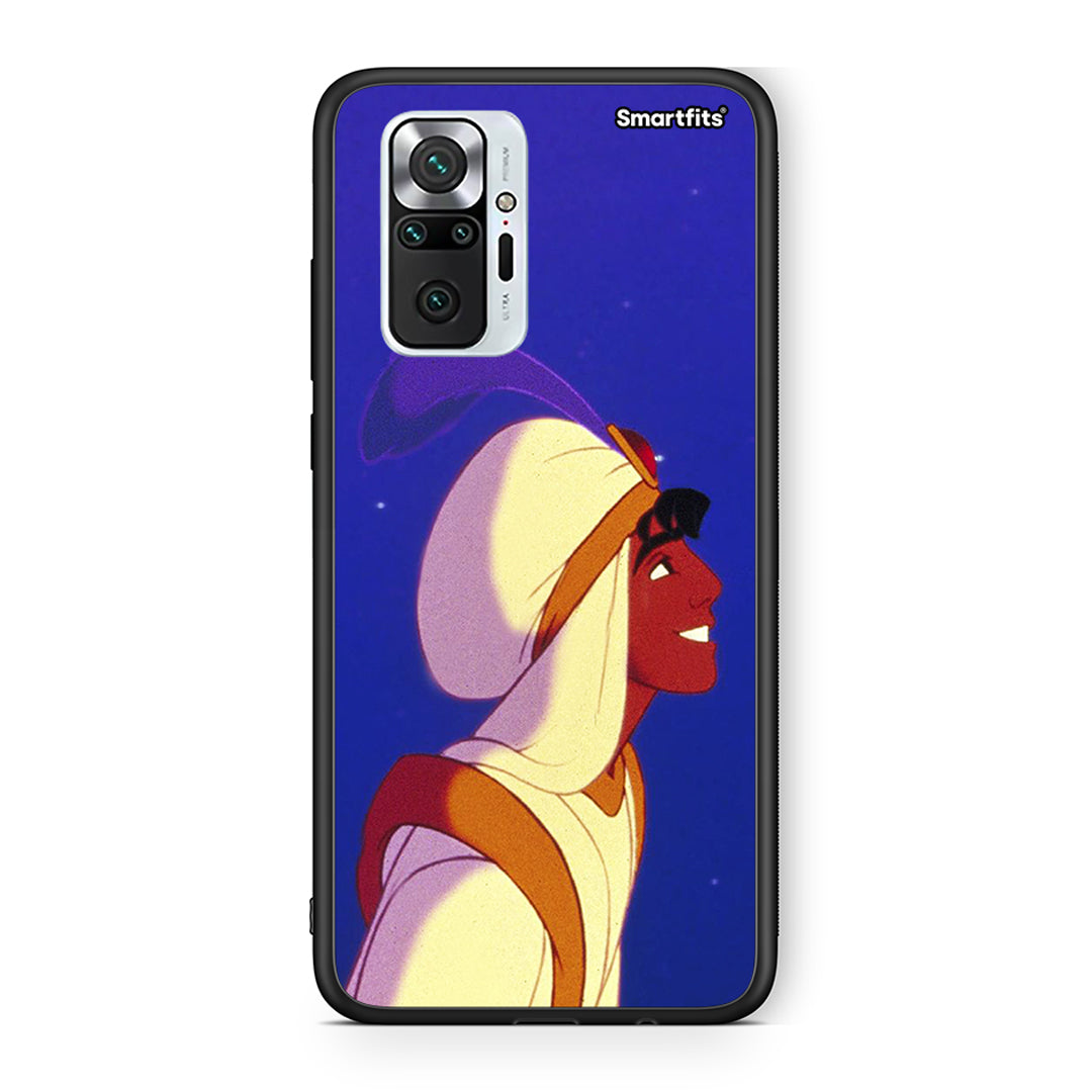 Xiaomi Redmi Note 10 Pro Alladin And Jasmine Love 1 θήκη από τη Smartfits με σχέδιο στο πίσω μέρος και μαύρο περίβλημα | Smartphone case with colorful back and black bezels by Smartfits