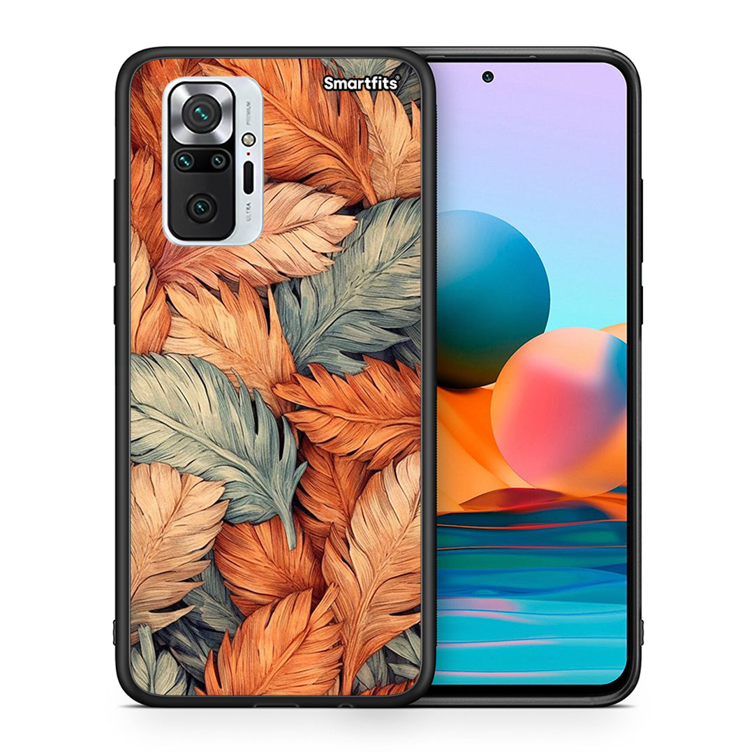 Θήκη Xiaomi Redmi Note 10 Pro Autumn Leaves από τη Smartfits με σχέδιο στο πίσω μέρος και μαύρο περίβλημα | Xiaomi Redmi Note 10 Pro Autumn Leaves case with colorful back and black bezels
