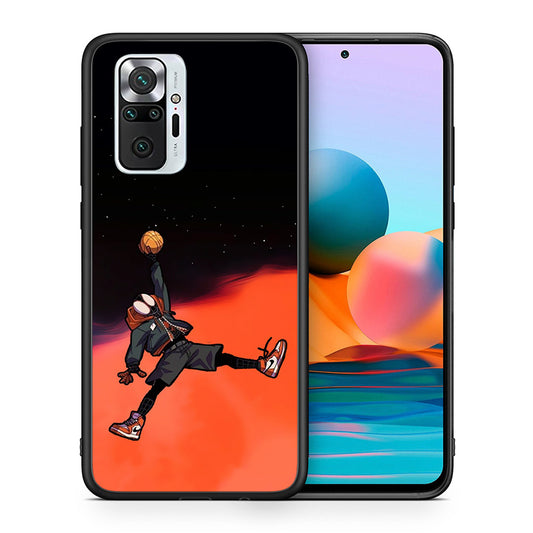 Θήκη Xiaomi Redmi Note 10 Pro Basketball Hero από τη Smartfits με σχέδιο στο πίσω μέρος και μαύρο περίβλημα | Xiaomi Redmi Note 10 Pro Basketball Hero case with colorful back and black bezels