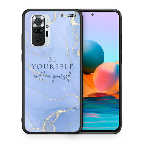 Θήκη Xiaomi Redmi Note 10 Pro Be Yourself από τη Smartfits με σχέδιο στο πίσω μέρος και μαύρο περίβλημα | Xiaomi Redmi Note 10 Pro Be Yourself case with colorful back and black bezels