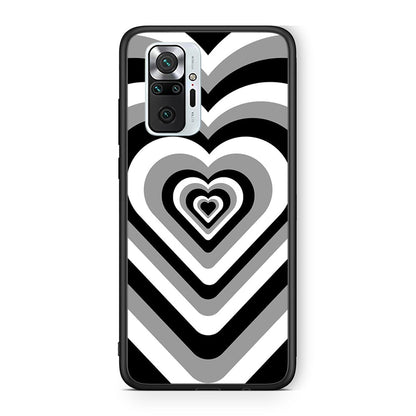 Xiaomi Redmi Note 10 Pro Black Hearts θήκη από τη Smartfits με σχέδιο στο πίσω μέρος και μαύρο περίβλημα | Smartphone case with colorful back and black bezels by Smartfits