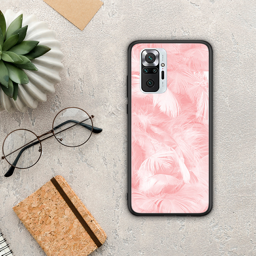 Boho Pink Feather - Xiaomi Redmi Note 10 Pro / 10 Pro Max θήκη
