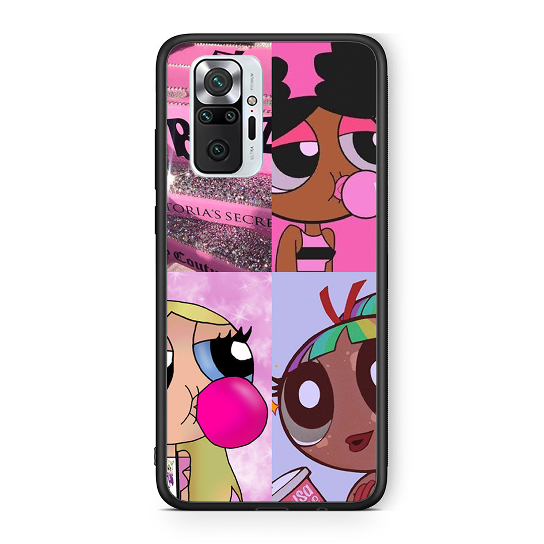 Xiaomi Redmi Note 10 Pro Bubble Girls Θήκη Αγίου Βαλεντίνου από τη Smartfits με σχέδιο στο πίσω μέρος και μαύρο περίβλημα | Smartphone case with colorful back and black bezels by Smartfits