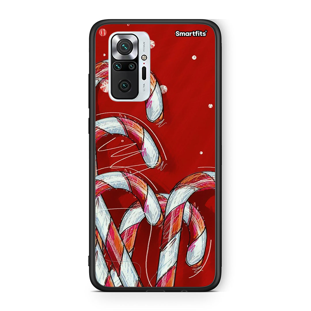 Xiaomi Redmi Note 10 Pro Candy Cane θήκη από τη Smartfits με σχέδιο στο πίσω μέρος και μαύρο περίβλημα | Smartphone case with colorful back and black bezels by Smartfits