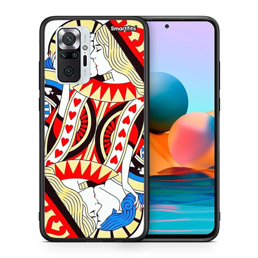 Θήκη Xiaomi Redmi Note 10 Pro Card Love από τη Smartfits με σχέδιο στο πίσω μέρος και μαύρο περίβλημα | Xiaomi Redmi Note 10 Pro Card Love case with colorful back and black bezels