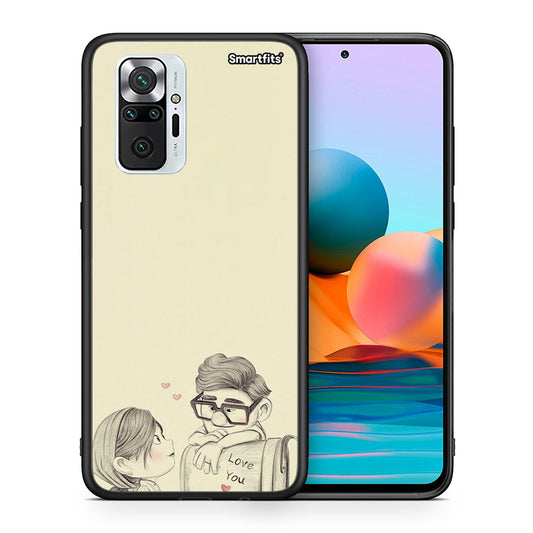 Θήκη Xiaomi Redmi Note 10 Pro Carl And Ellie από τη Smartfits με σχέδιο στο πίσω μέρος και μαύρο περίβλημα | Xiaomi Redmi Note 10 Pro Carl And Ellie case with colorful back and black bezels