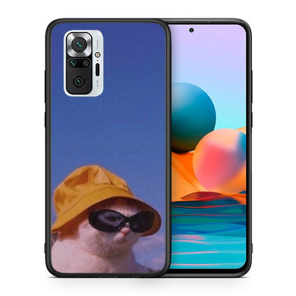 Θήκη Xiaomi Redmi Note 10 Pro Cat Diva από τη Smartfits με σχέδιο στο πίσω μέρος και μαύρο περίβλημα | Xiaomi Redmi Note 10 Pro Cat Diva case with colorful back and black bezels