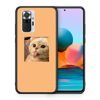 Thumbnail for Θήκη Xiaomi Redmi Note 10 Pro Cat Tongue από τη Smartfits με σχέδιο στο πίσω μέρος και μαύρο περίβλημα | Xiaomi Redmi Note 10 Pro Cat Tongue case with colorful back and black bezels