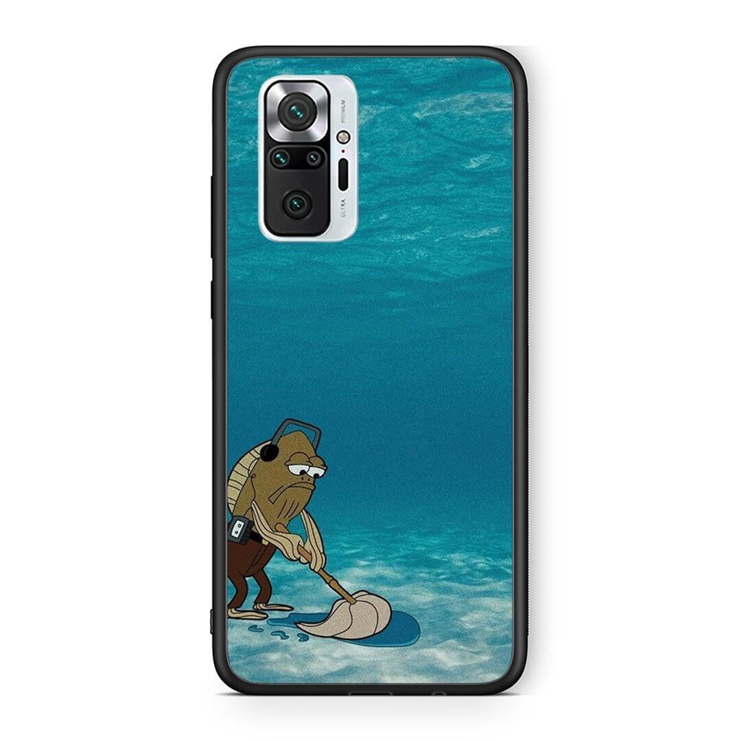 Xiaomi Redmi Note 10 Pro Clean The Ocean Θήκη από τη Smartfits με σχέδιο στο πίσω μέρος και μαύρο περίβλημα | Smartphone case with colorful back and black bezels by Smartfits