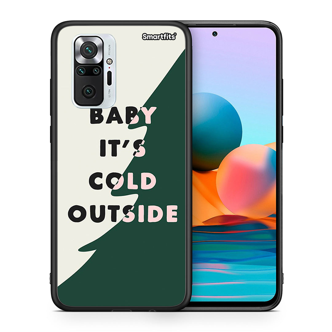 Θήκη Xiaomi Redmi Note 10 Pro Cold Outside από τη Smartfits με σχέδιο στο πίσω μέρος και μαύρο περίβλημα | Xiaomi Redmi Note 10 Pro Cold Outside case with colorful back and black bezels