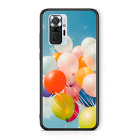 Thumbnail for Xiaomi Redmi Note 10 Pro Colorful Balloons θήκη από τη Smartfits με σχέδιο στο πίσω μέρος και μαύρο περίβλημα | Smartphone case with colorful back and black bezels by Smartfits
