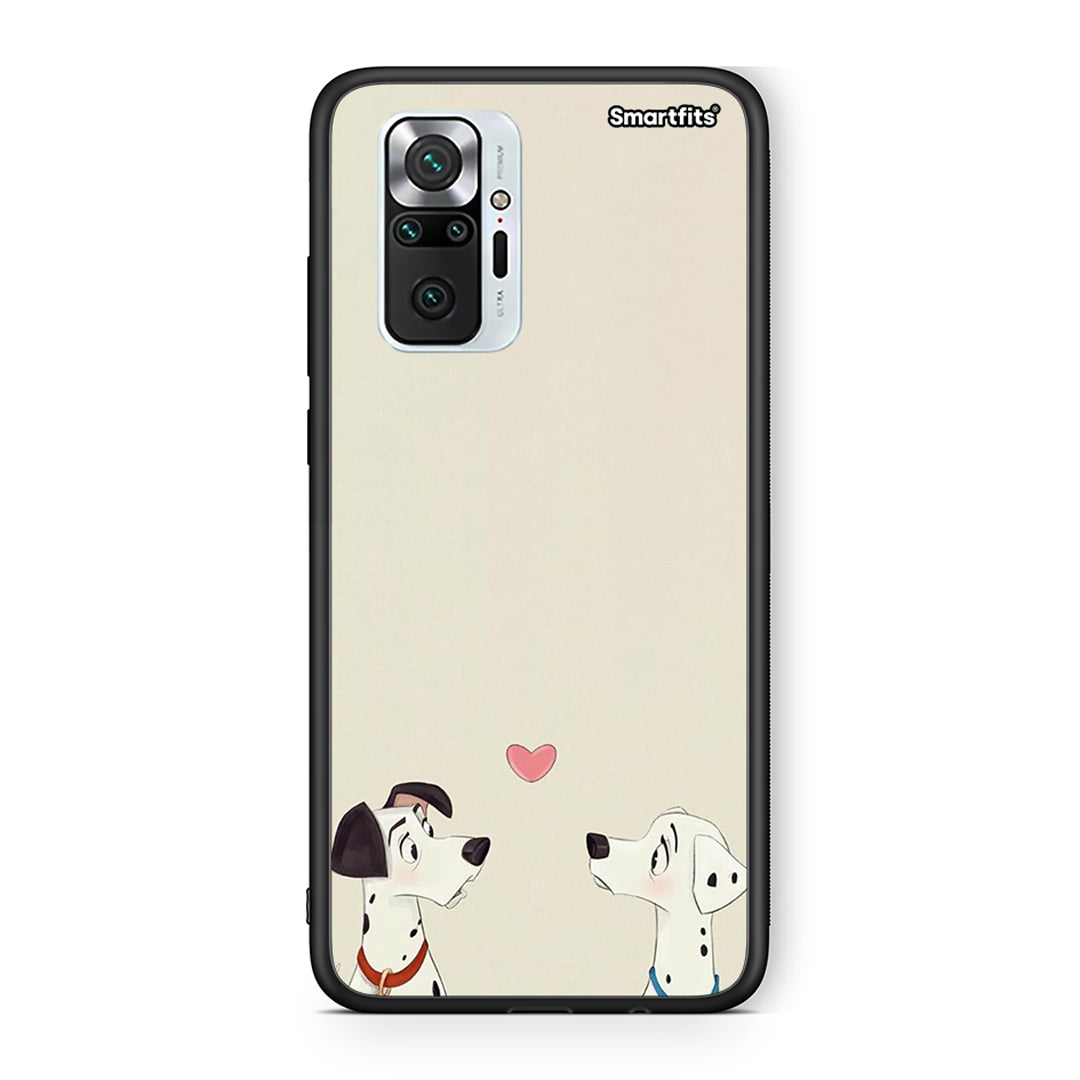 Xiaomi Redmi Note 10 Pro Dalmatians Love θήκη από τη Smartfits με σχέδιο στο πίσω μέρος και μαύρο περίβλημα | Smartphone case with colorful back and black bezels by Smartfits