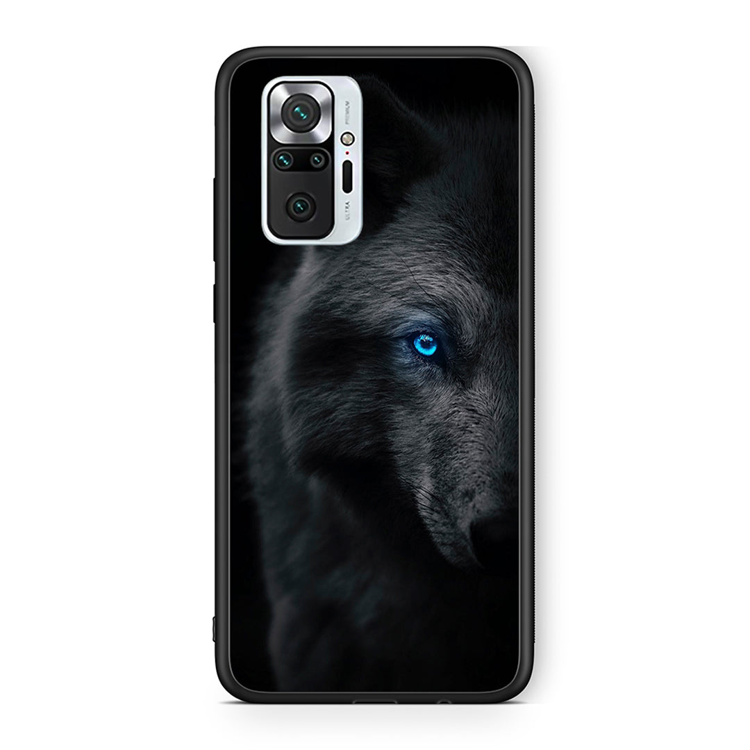 Xiaomi Redmi Note 10 Pro Dark Wolf θήκη από τη Smartfits με σχέδιο στο πίσω μέρος και μαύρο περίβλημα | Smartphone case with colorful back and black bezels by Smartfits