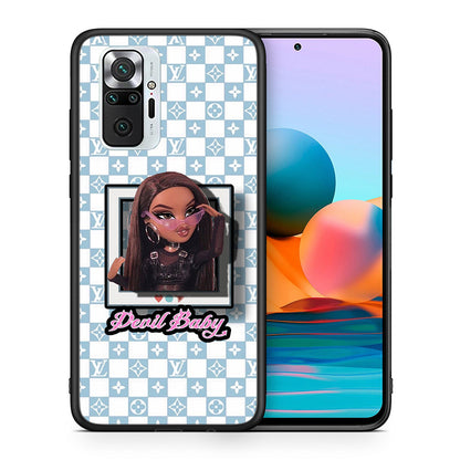 Θήκη Αγίου Βαλεντίνου Xiaomi Redmi Note 10 Pro Devil Baby από τη Smartfits με σχέδιο στο πίσω μέρος και μαύρο περίβλημα | Xiaomi Redmi Note 10 Pro Devil Baby case with colorful back and black bezels