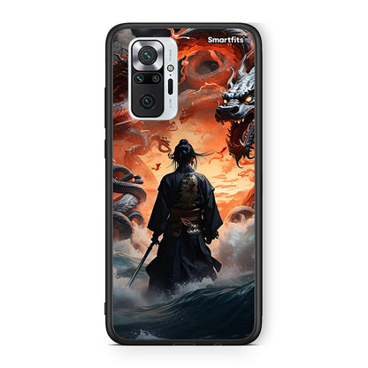 Xiaomi Redmi Note 10 Pro Dragons Fight θήκη από τη Smartfits με σχέδιο στο πίσω μέρος και μαύρο περίβλημα | Smartphone case with colorful back and black bezels by Smartfits