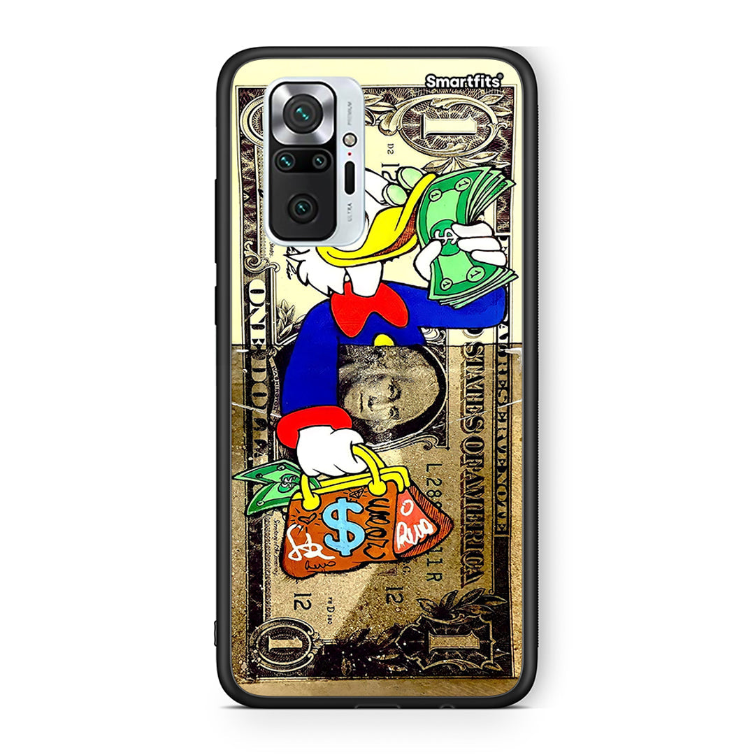 Xiaomi Redmi Note 10 Pro Duck Money Θήκη από τη Smartfits με σχέδιο στο πίσω μέρος και μαύρο περίβλημα | Smartphone case with colorful back and black bezels by Smartfits