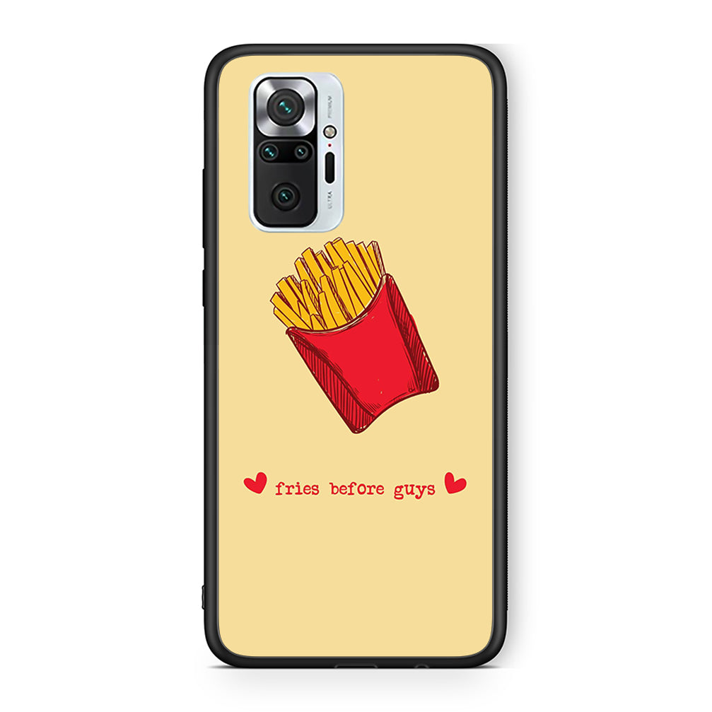 Xiaomi Redmi Note 10 Pro Fries Before Guys Θήκη Αγίου Βαλεντίνου από τη Smartfits με σχέδιο στο πίσω μέρος και μαύρο περίβλημα | Smartphone case with colorful back and black bezels by Smartfits