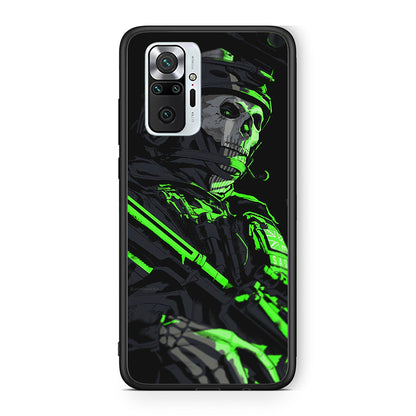 Xiaomi Redmi Note 10 Pro Green Soldier Θήκη Αγίου Βαλεντίνου από τη Smartfits με σχέδιο στο πίσω μέρος και μαύρο περίβλημα | Smartphone case with colorful back and black bezels by Smartfits