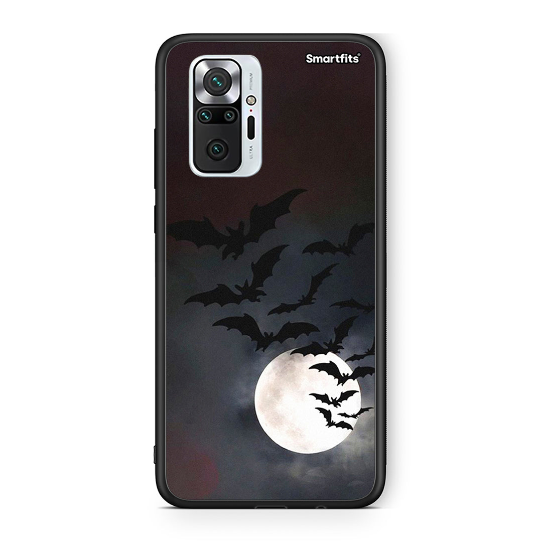 Xiaomi Redmi Note 10 Pro Halloween Bat Night Θήκη από τη Smartfits με σχέδιο στο πίσω μέρος και μαύρο περίβλημα | Smartphone case with colorful back and black bezels by Smartfits