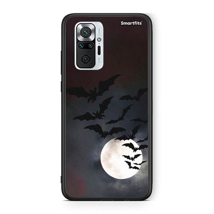 Xiaomi Redmi Note 10 Pro Halloween Bat Night Θήκη από τη Smartfits με σχέδιο στο πίσω μέρος και μαύρο περίβλημα | Smartphone case with colorful back and black bezels by Smartfits