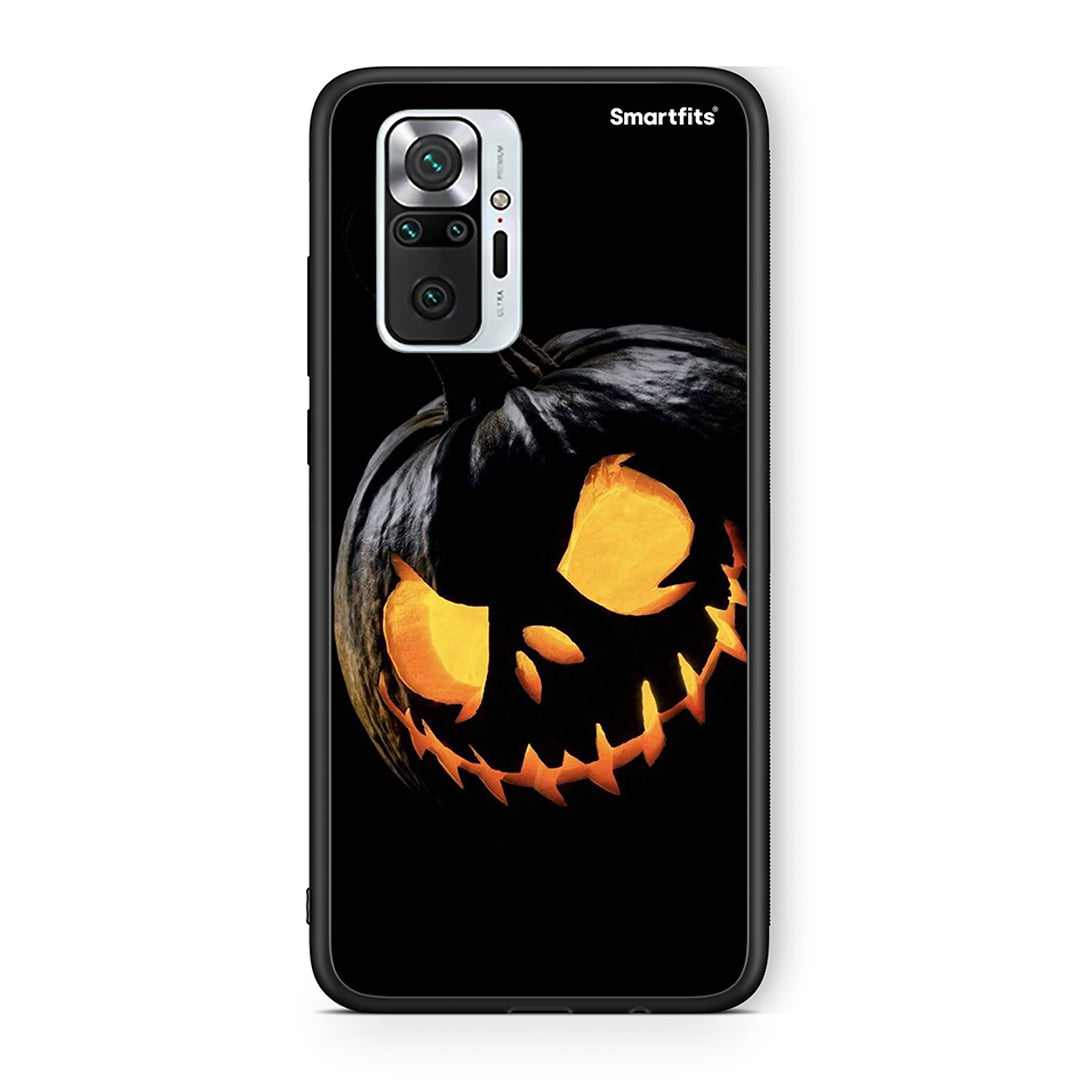 Xiaomi Redmi Note 10 Pro Halloween Scary Pumpkin Θήκη από τη Smartfits με σχέδιο στο πίσω μέρος και μαύρο περίβλημα | Smartphone case with colorful back and black bezels by Smartfits