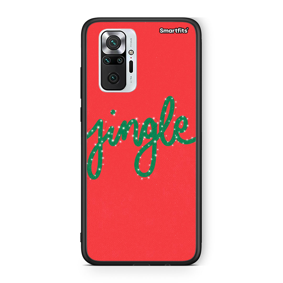 Xiaomi Redmi Note 10 Pro Jingle Xmas θήκη από τη Smartfits με σχέδιο στο πίσω μέρος και μαύρο περίβλημα | Smartphone case with colorful back and black bezels by Smartfits