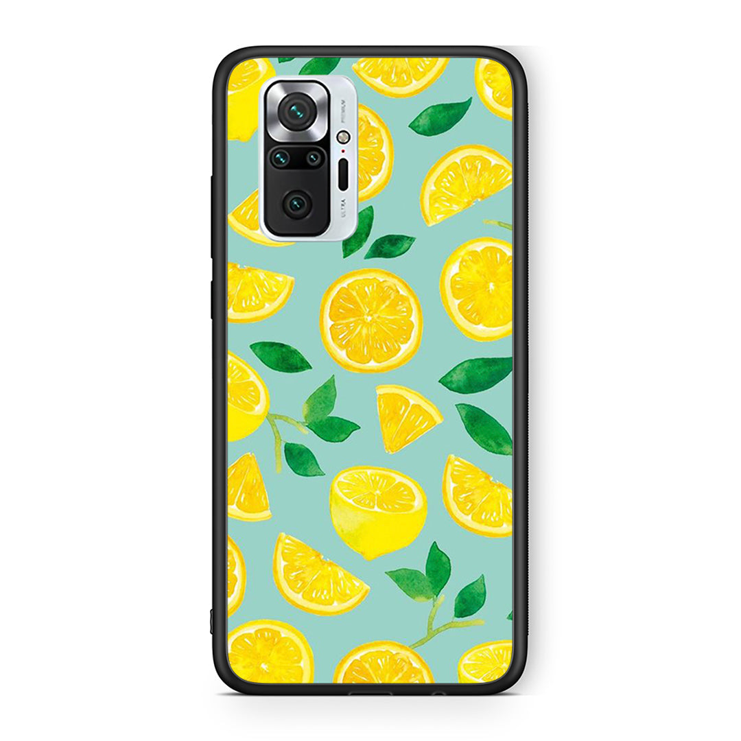 Xiaomi Redmi Note 10 Pro Lemons θήκη από τη Smartfits με σχέδιο στο πίσω μέρος και μαύρο περίβλημα | Smartphone case with colorful back and black bezels by Smartfits