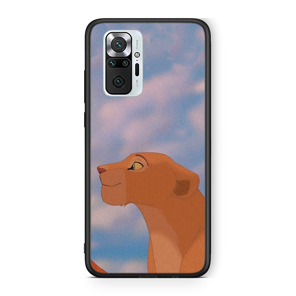 Xiaomi Redmi Note 10 Pro Lion Love 2 Θήκη Αγίου Βαλεντίνου από τη Smartfits με σχέδιο στο πίσω μέρος και μαύρο περίβλημα | Smartphone case with colorful back and black bezels by Smartfits