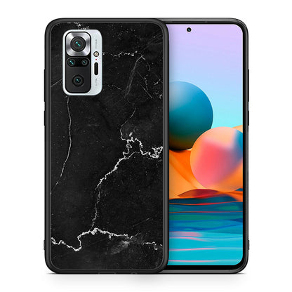 Θήκη Xiaomi Redmi Note 10 Pro Marble Black από τη Smartfits με σχέδιο στο πίσω μέρος και μαύρο περίβλημα | Xiaomi Redmi Note 10 Pro Marble Black case with colorful back and black bezels