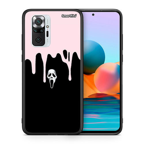 Θήκη Xiaomi Redmi Note 10 Pro Melting Halloween Mask από τη Smartfits με σχέδιο στο πίσω μέρος και μαύρο περίβλημα | Xiaomi Redmi Note 10 Pro Melting Halloween Mask case with colorful back and black bezels