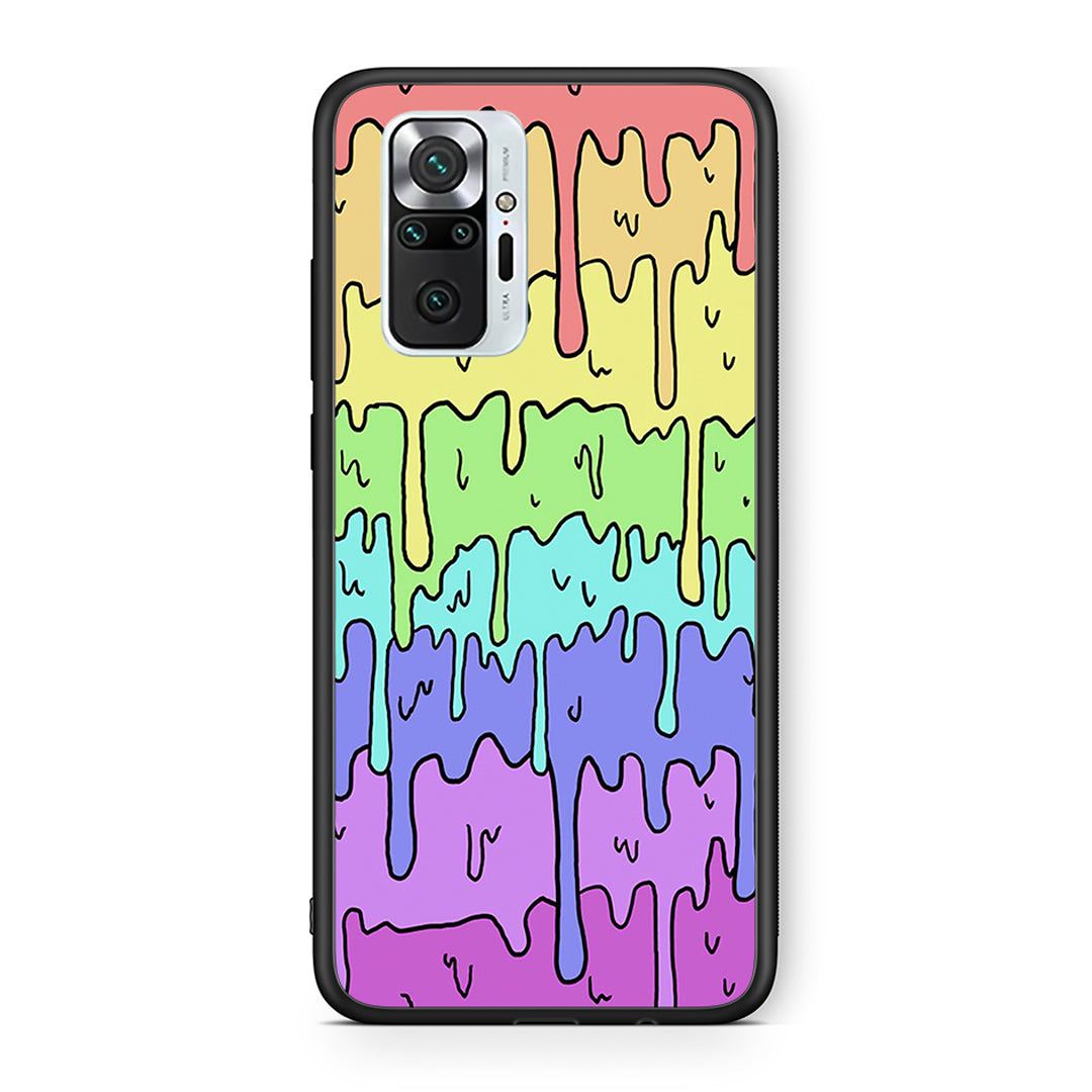 Xiaomi Redmi Note 10 Pro Melting Rainbow θήκη από τη Smartfits με σχέδιο στο πίσω μέρος και μαύρο περίβλημα | Smartphone case with colorful back and black bezels by Smartfits