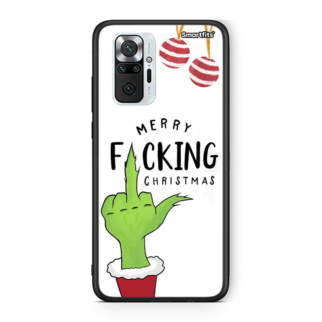 Xiaomi Redmi Note 10 Pro Merry F Xmas θήκη από τη Smartfits με σχέδιο στο πίσω μέρος και μαύρο περίβλημα | Smartphone case with colorful back and black bezels by Smartfits