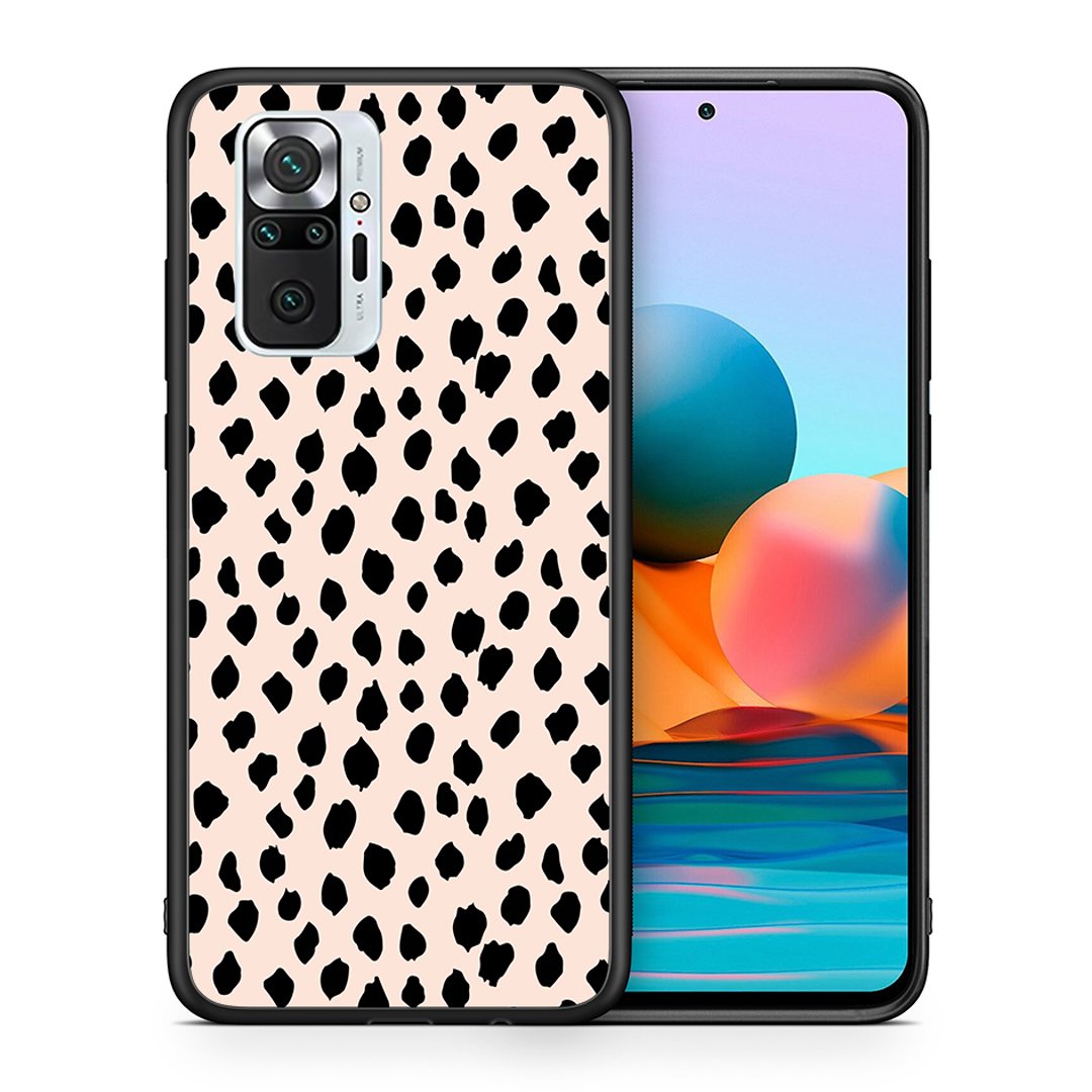 Θήκη Xiaomi Redmi Note 10 Pro New Polka Dots από τη Smartfits με σχέδιο στο πίσω μέρος και μαύρο περίβλημα | Xiaomi Redmi Note 10 Pro New Polka Dots case with colorful back and black bezels