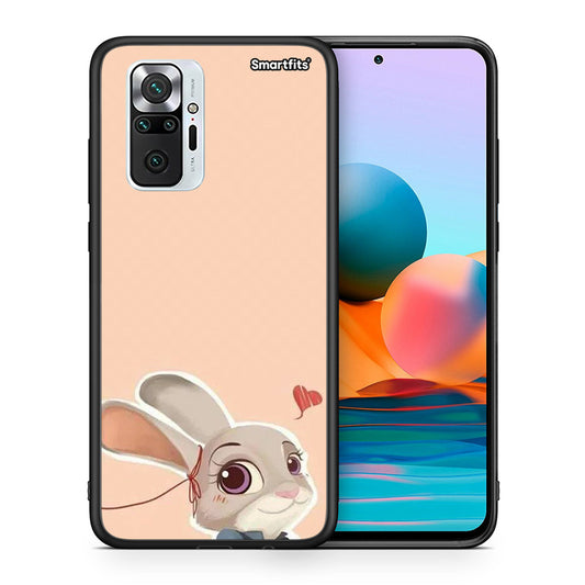 Θήκη Xiaomi Redmi Note 10 Pro Nick Wilde And Judy Hopps Love 2 από τη Smartfits με σχέδιο στο πίσω μέρος και μαύρο περίβλημα | Xiaomi Redmi Note 10 Pro Nick Wilde And Judy Hopps Love 2 case with colorful back and black bezels