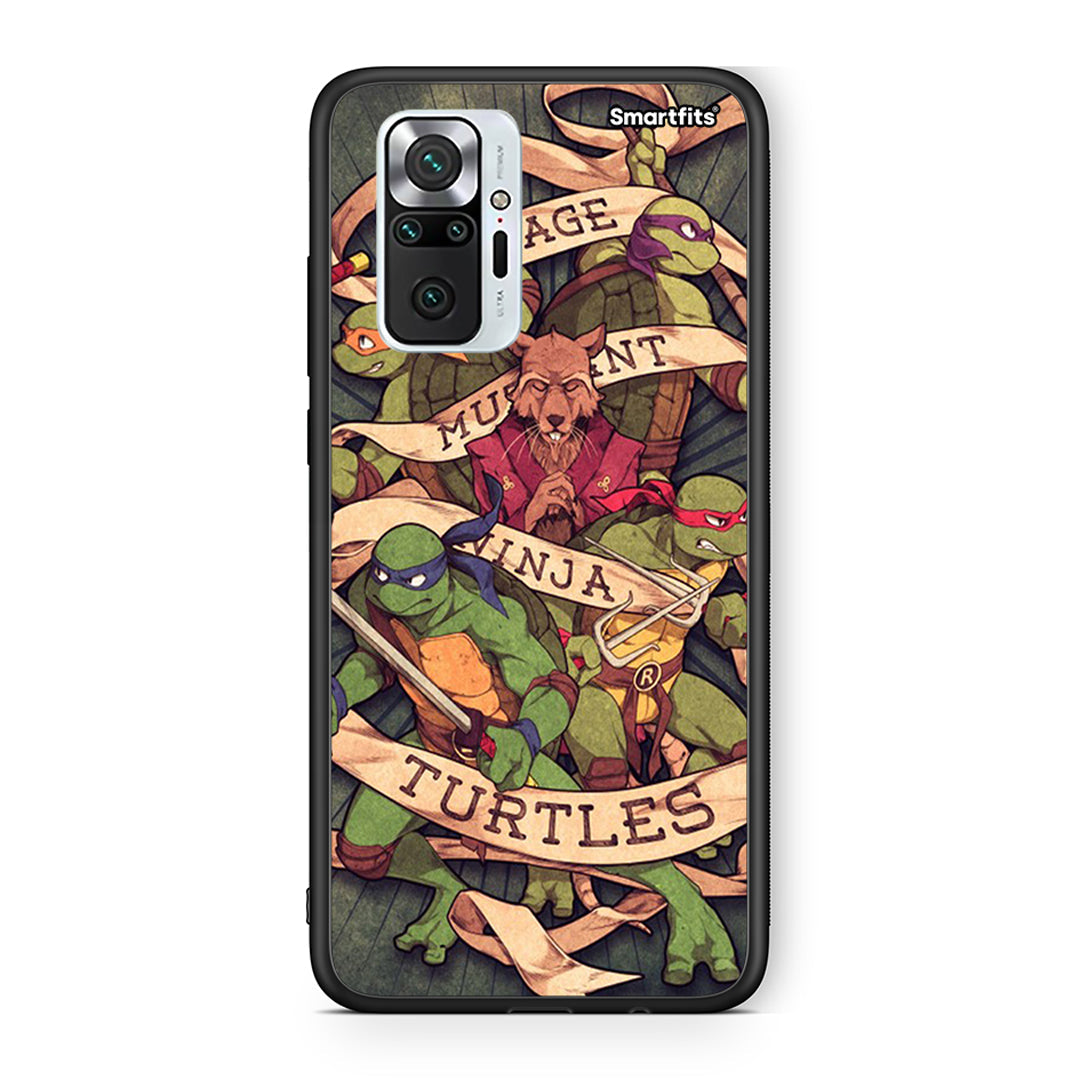 Xiaomi Redmi Note 10 Pro Ninja Turtles θήκη από τη Smartfits με σχέδιο στο πίσω μέρος και μαύρο περίβλημα | Smartphone case with colorful back and black bezels by Smartfits