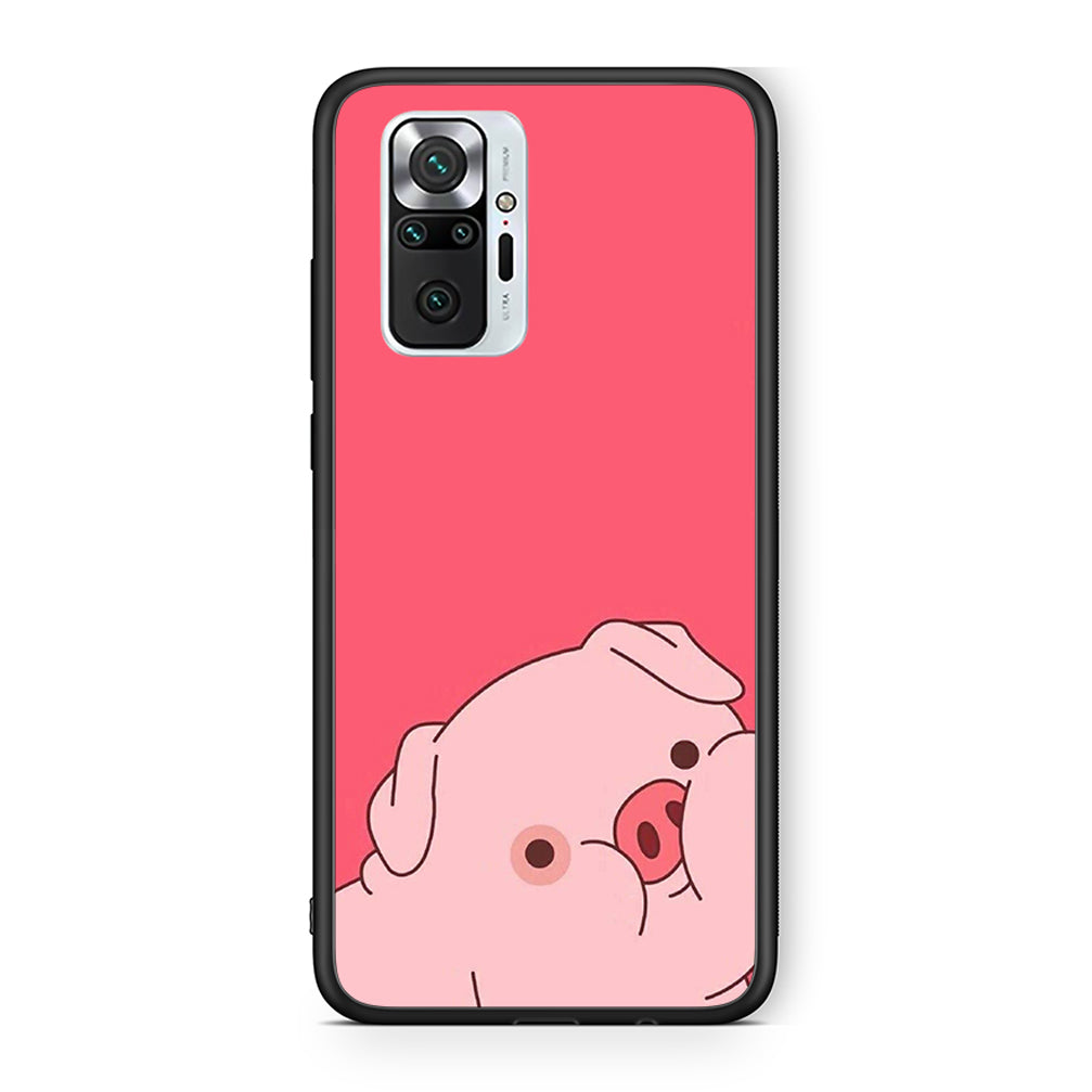 Xiaomi Redmi Note 10 Pro Pig Love 1 Θήκη Αγίου Βαλεντίνου από τη Smartfits με σχέδιο στο πίσω μέρος και μαύρο περίβλημα | Smartphone case with colorful back and black bezels by Smartfits
