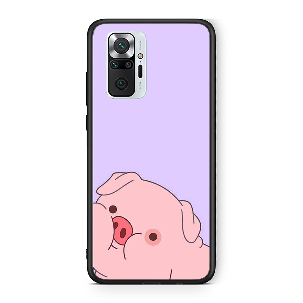 Xiaomi Redmi Note 10 Pro Pig Love 2 Θήκη Αγίου Βαλεντίνου από τη Smartfits με σχέδιο στο πίσω μέρος και μαύρο περίβλημα | Smartphone case with colorful back and black bezels by Smartfits