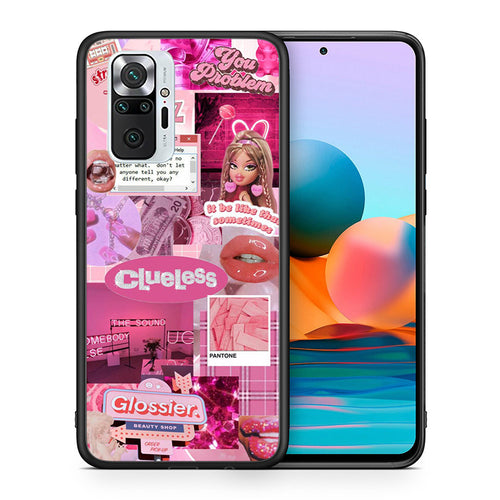 Θήκη Αγίου Βαλεντίνου Xiaomi Redmi Note 10 Pro Pink Love από τη Smartfits με σχέδιο στο πίσω μέρος και μαύρο περίβλημα | Xiaomi Redmi Note 10 Pro Pink Love case with colorful back and black bezels