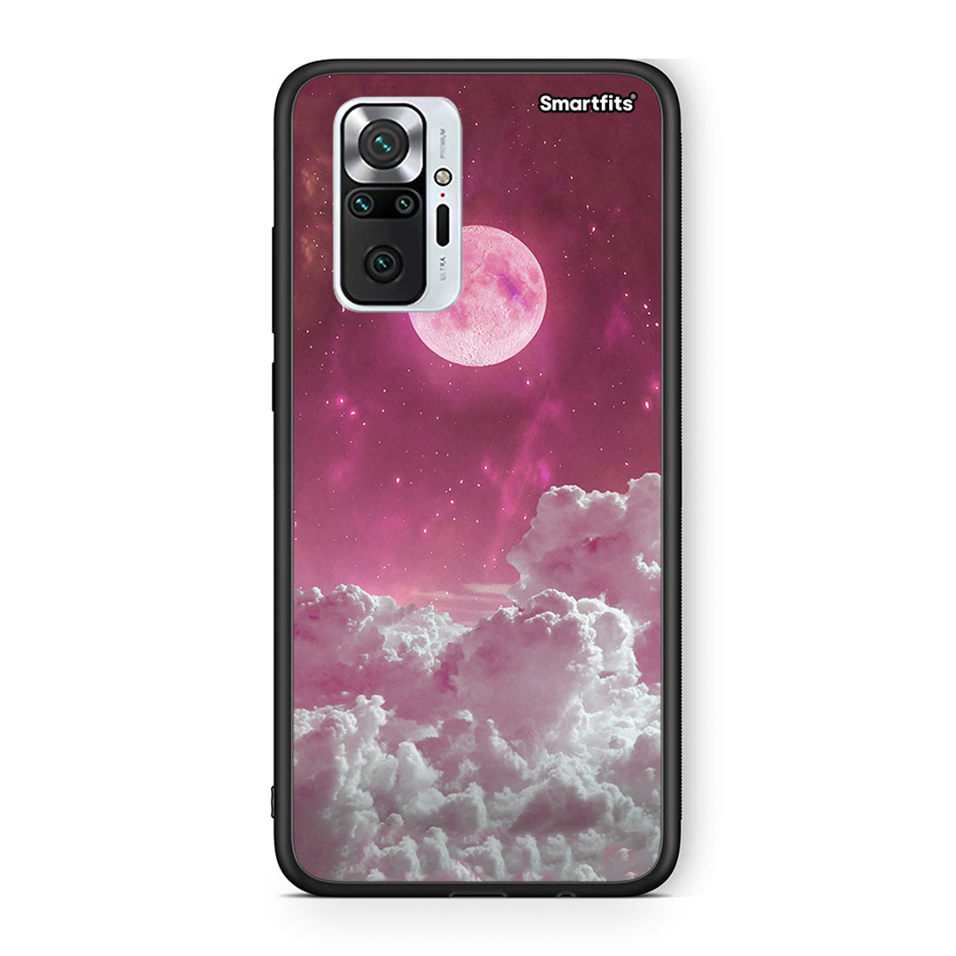 Xiaomi Redmi Note 10 Pro Pink Moon Θήκη από τη Smartfits με σχέδιο στο πίσω μέρος και μαύρο περίβλημα | Smartphone case with colorful back and black bezels by Smartfits
