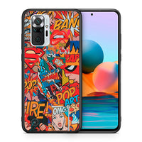 Thumbnail for Θήκη Xiaomi Redmi Note 10 Pro PopArt OMG από τη Smartfits με σχέδιο στο πίσω μέρος και μαύρο περίβλημα | Xiaomi Redmi Note 10 Pro PopArt OMG case with colorful back and black bezels