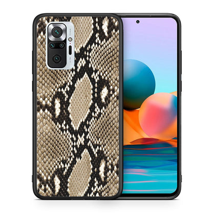 Θήκη Xiaomi Redmi Note 10 Pro Fashion Snake Animal από τη Smartfits με σχέδιο στο πίσω μέρος και μαύρο περίβλημα | Xiaomi Redmi Note 10 Pro Fashion Snake Animal case with colorful back and black bezels
